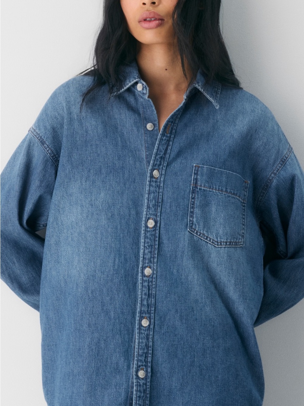Denim Forum 80’s Comfy Denim Button Down